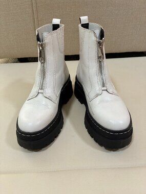 Marc Fisher White Lug Boots
